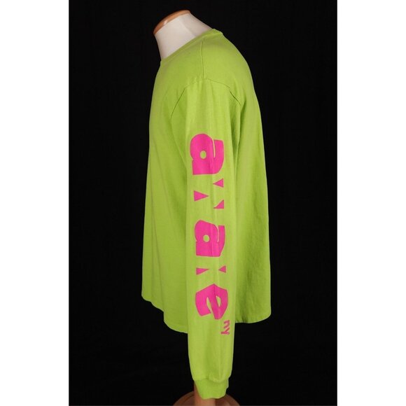 Awake NY Block Out Logo Long Sleeve T-Shirt Size M Mens Green $70 - Picture 6 of 14